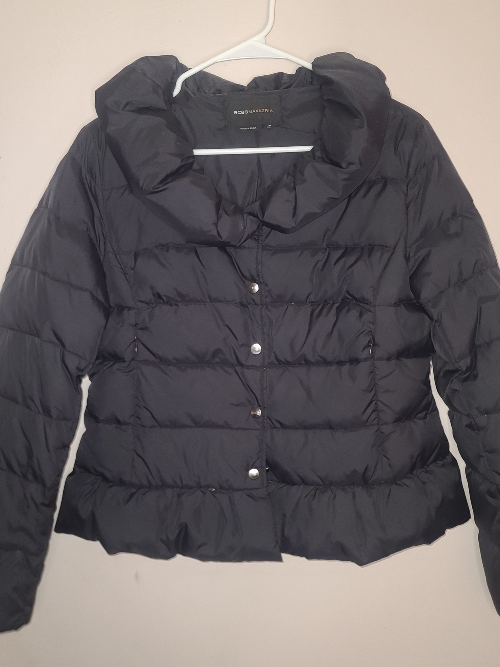 BCBGMAXAZRIA Black Quilted Puffer Jacket